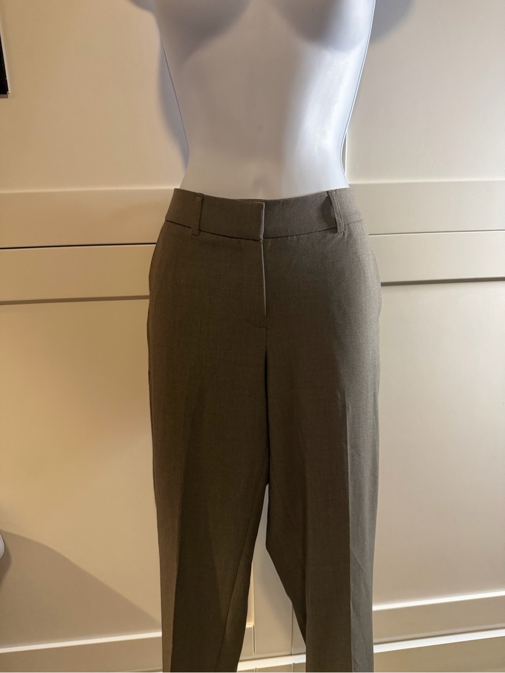 Tahari Olive Green Tailored Dress Pants - Picture 3 of 10